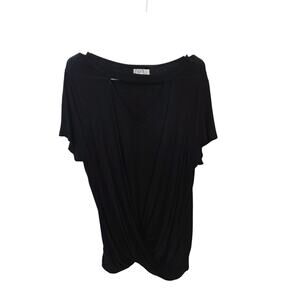 Maurices cross front cute v-neck black shirt 
Size: XL
Z26